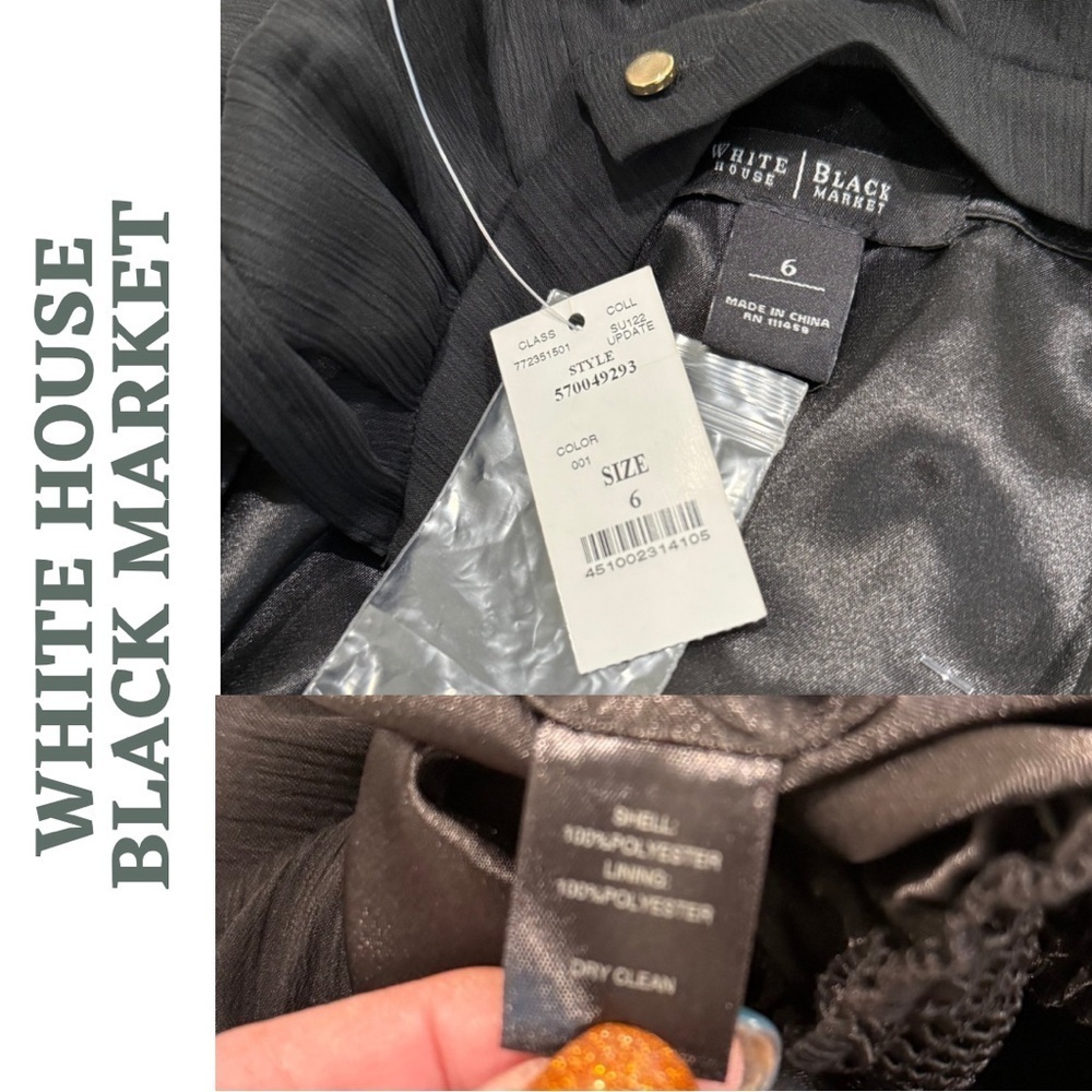 White House Black Market | Classic Black Sleeveless Dress (Size 6) - Picture 8 of 8